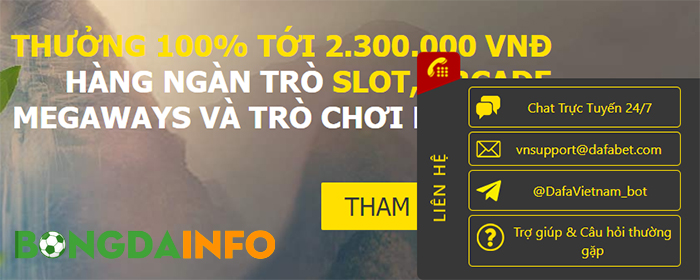 liên hệ trực tuyến với Dafabet